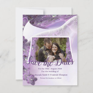 Shades of Violet Lila Orchids Spara Datumet