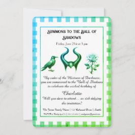 Shadow Ball Dark Fantasy Birthday Design Script Inbjudningar