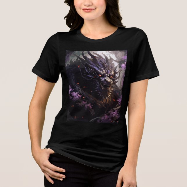 Shadow Dragon in Twilight Forest T Shirt (Framsida)