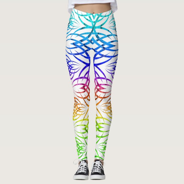 Shadow Eclipse Bakgrundsbild (Rainbow 2) Leggings (Framsida)