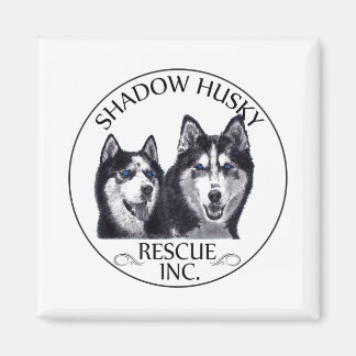 Shadow Husky Rädding Logotyp Magnet