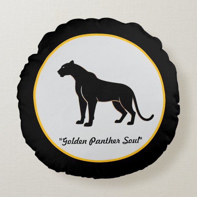 "Shadow Leaf Shine" Rund Kudde (Framsidan)