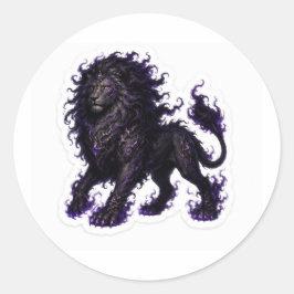 Shadow Lion Sticker Runt Klistermärke