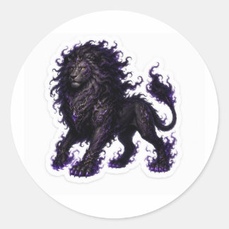 Shadow Lion Sticker Runt Klistermärke