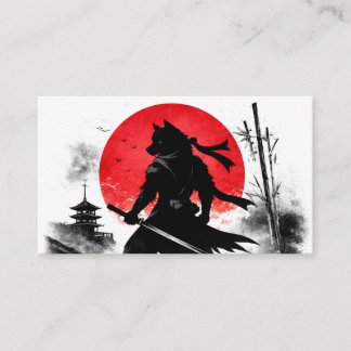 Shadow Ninja Wolf Japanese Business Card Visitkort