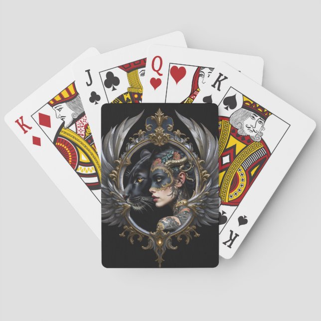 Shadow Queen – Panther Spirit Emblem. Casinokort (Baksidan)