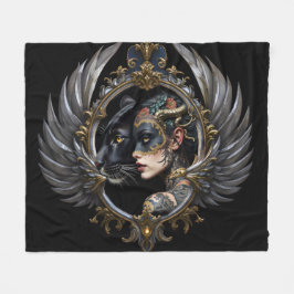 Shadow Queen – Panther Spirit Emblem. Fleecefilt