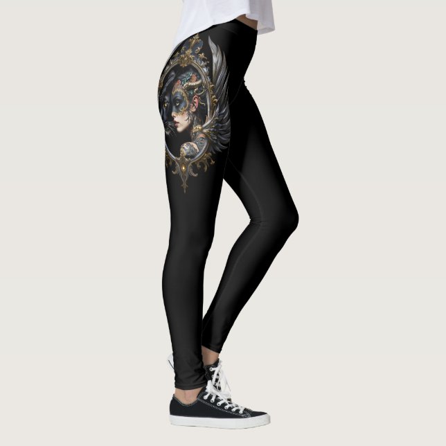 Shadow Queen – Panther Spirit Emblem. Leggings (Höger)