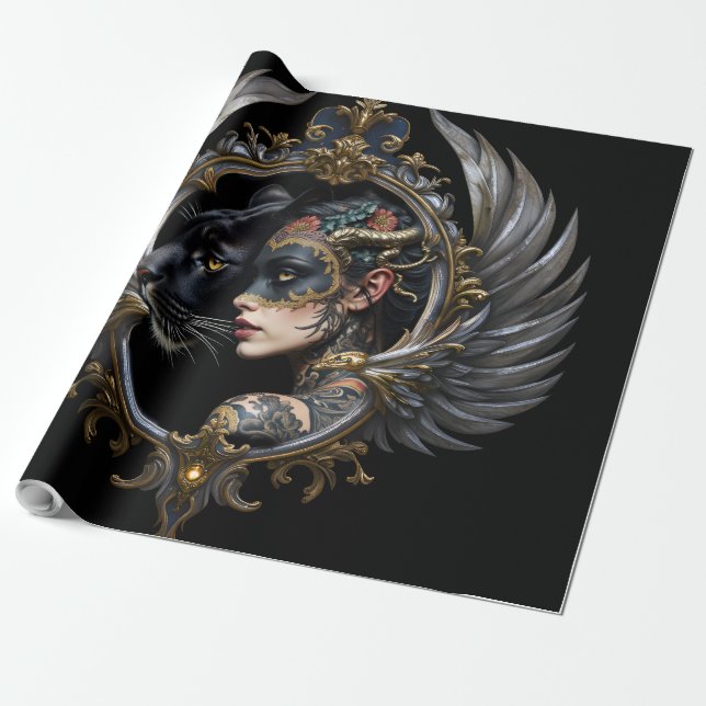 Shadow Queen – Panther Spirit Emblem. Presentpapper (Utrullad)