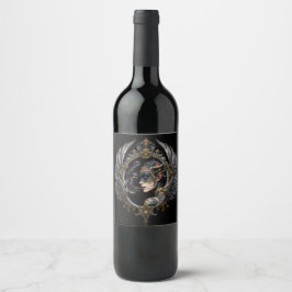 Shadow Queen – Panther Spirit Emblem. Vinflaska Etikett