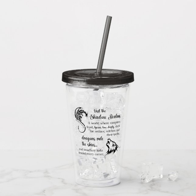 Shadow Realms Brenda K Davies Acrylic Tumbler Take Away Mugg (Baksida Ice)