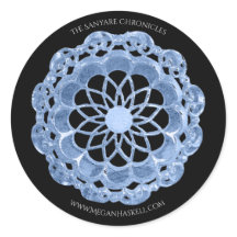 Shadow Ro Mandala Sticker - Blue on Black