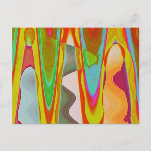 Shadow Talk - Acrylic Oriental Färg Art Vykort (Framsida)