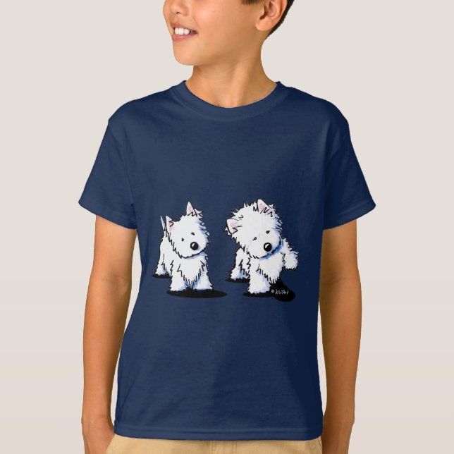 Shadowboxing Westies T Shirt (Framsida)