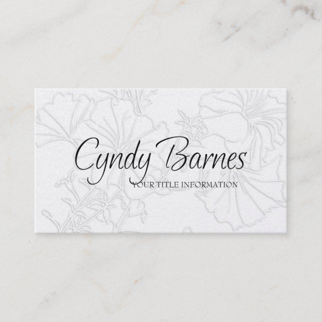 Shadowed Petunias Affärskort Visitkort (Framsida)