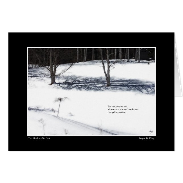 Shadows vi Cast Haiku Hälsningskort (Framsidan Horizontal)