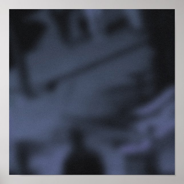 Shadowy Blue NYC Sidewalh Rush Timh Poster (Framsidan)