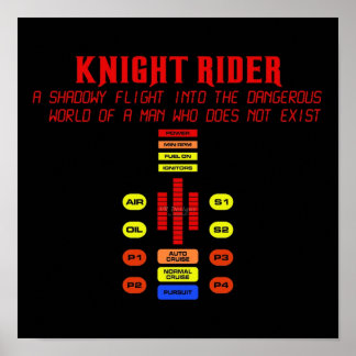 Shadowy Flight KITT Knight Rider Poster