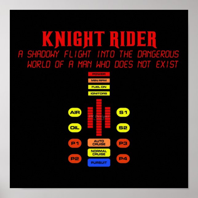 Shadowy Flight KITT Knight Rider Poster (Framsidan)