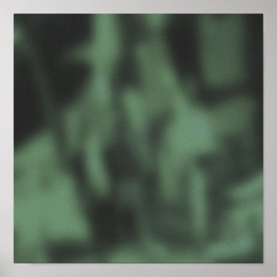 Shadowy Grönt New York City Rush Hour Crowd Poster