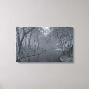 Shady Bäck (Winter)-Kanvastrycket Canvastryck