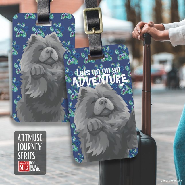 SHADY Blue Chow • ArtMuse Journey Series Bagagebricka (Skapare uppladdad)