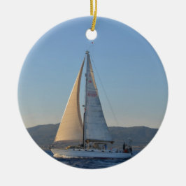 Shady Dam på Tidigt-morgonen Julgransprydnad Keramik