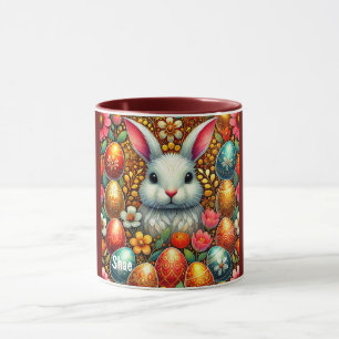 SHAE ~ PÅSKHARE Eggs Flowers ~ Mugg