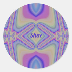 SHAE ~ Pastellskuggor - Personlig ~ Runt Klistermärke