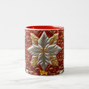 SHAE ~ PATCHWORK ~ CHRISTMAS MÖNSTER ~ Två-Tonad MUGG