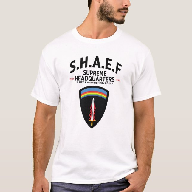 SHAEF - Högkvarteret Allied Expeditionary T Shirt (Framsida)