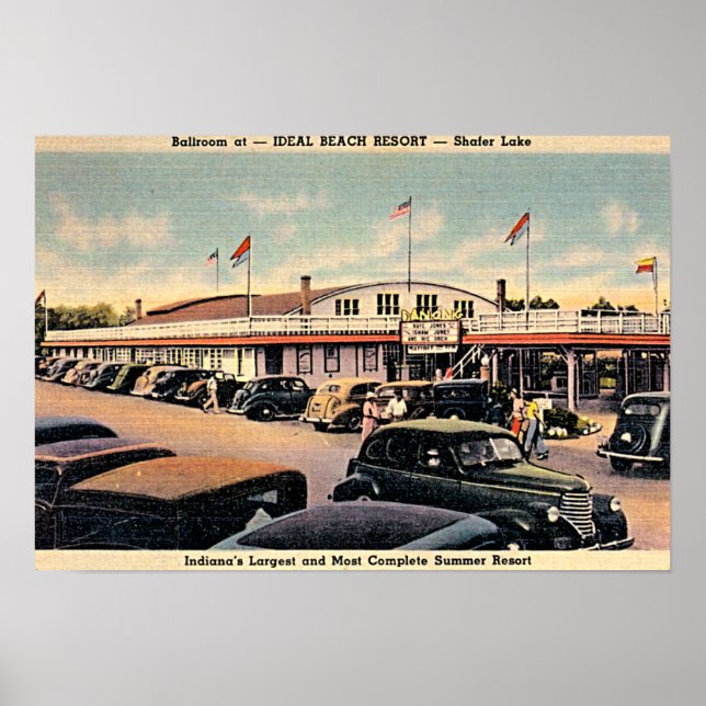 Shafer Sjö, Indiana Ideal Beach Resort Poster (Framsidan)