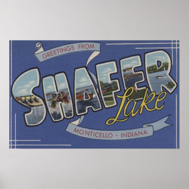 Shafer Sjö - Scenes i stora Brev Poster (Framsidan)