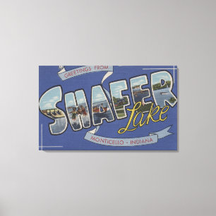 Shafer sjö - stora brevplatser canvastryck