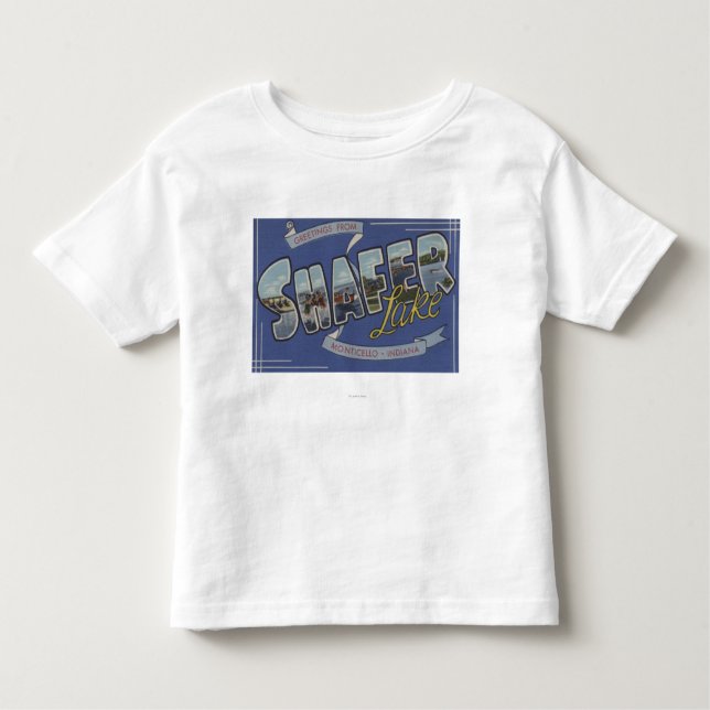 Shafer sjö - stora brevplatser tee shirt (Framsida)