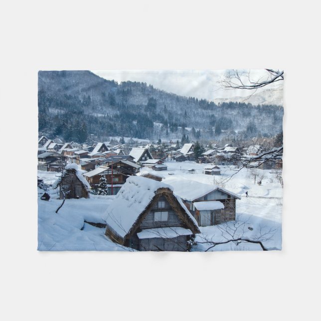 Shagawa River Valley Gifu Japan Fleecefilt (Framsidan (Horisontell))