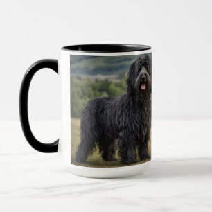 "Shaggy Elegance: The Black Bergamasco Sheepdog" Mugg