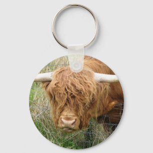Shaggy Highland Cow Nyckelring