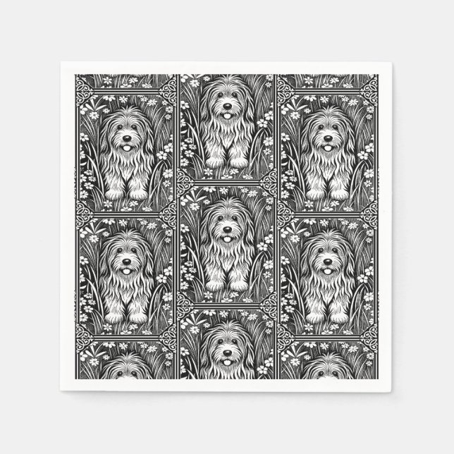 Shaggy Hund Födelsedagsfest Pets Välkommen Pappersservett (Framsidan)