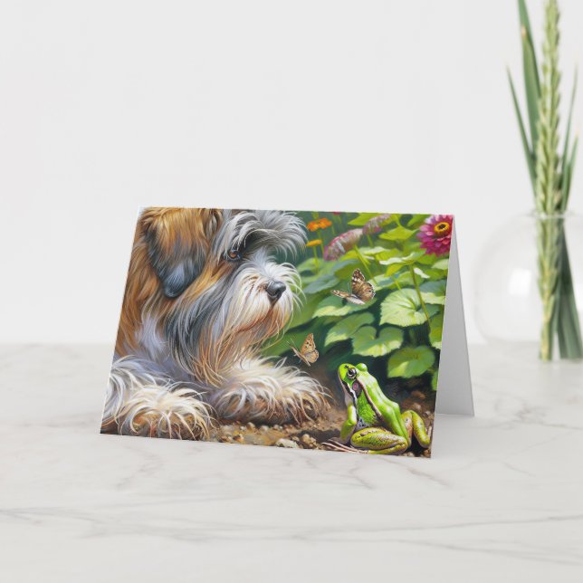 Shaggy Hund och Frog Birthday Kort (Framsida)