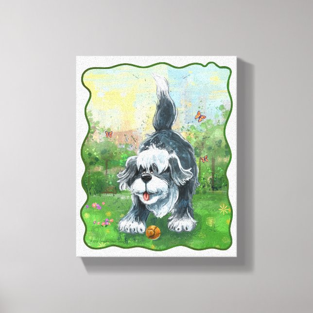 Shaggy Sheep Hund Canvastryck (Framsida)