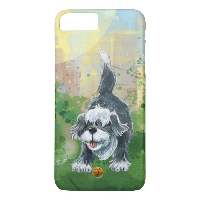 Shaggy Sheep Hund Electronics Case-Mate iPhone Skal (Baksida)