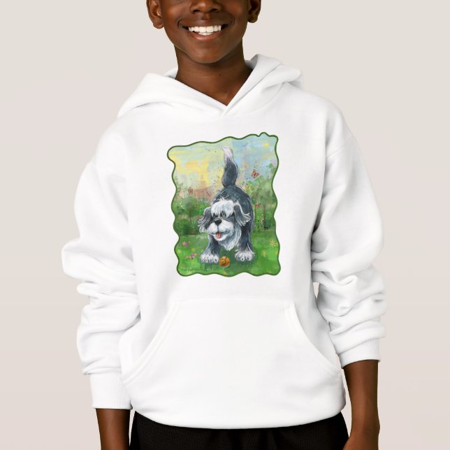 Shaggy Sheep Hund T-Shirts (Framsida)