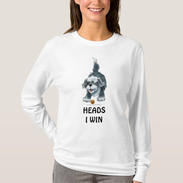Shaggy Sheep Hund T-Shirts (Framsida)