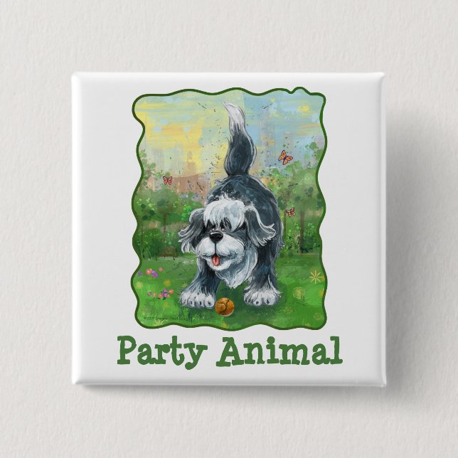 Shaggy Sheep Party Center Knapp (Framsida)