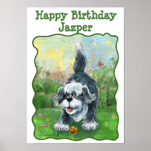 Shaggy Sheep Party Center Poster