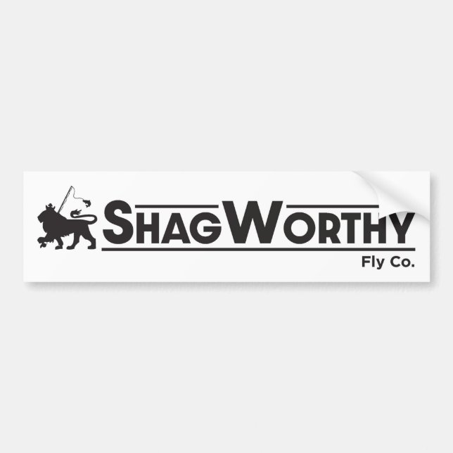 Shagworthy Fly Company Bumper Sticker Bildekal (Framsidan)