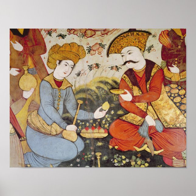 Shah Abbas I och en Courtier Poster (Framsidan)