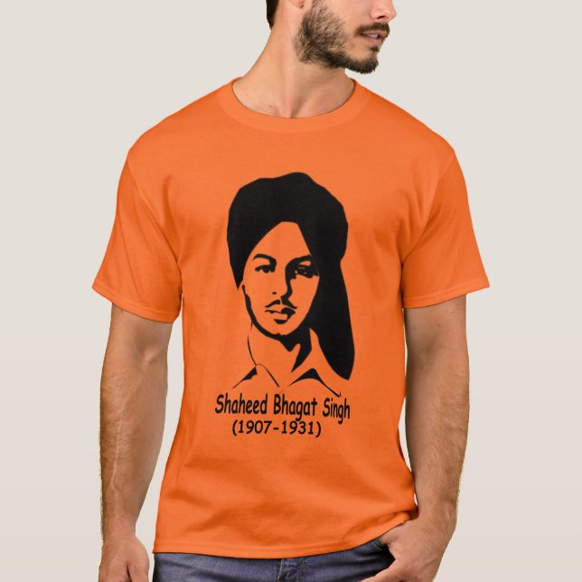 Shaheed-e-Azam Bhagat Singh Tee Shirt (Framsida)