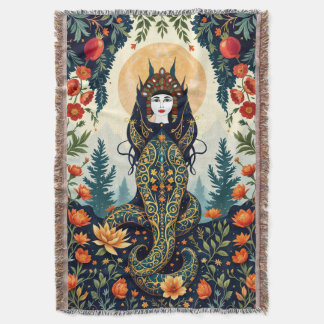 Shahmaran Mönster Throw Blanket - Mystical Mitten Filt